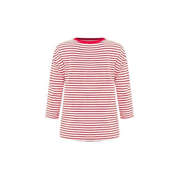 POMANDER PLACE Cherry Striped Knit Popover Size L NWT Retail $78 Tuckernuck - Picture 8 of 8